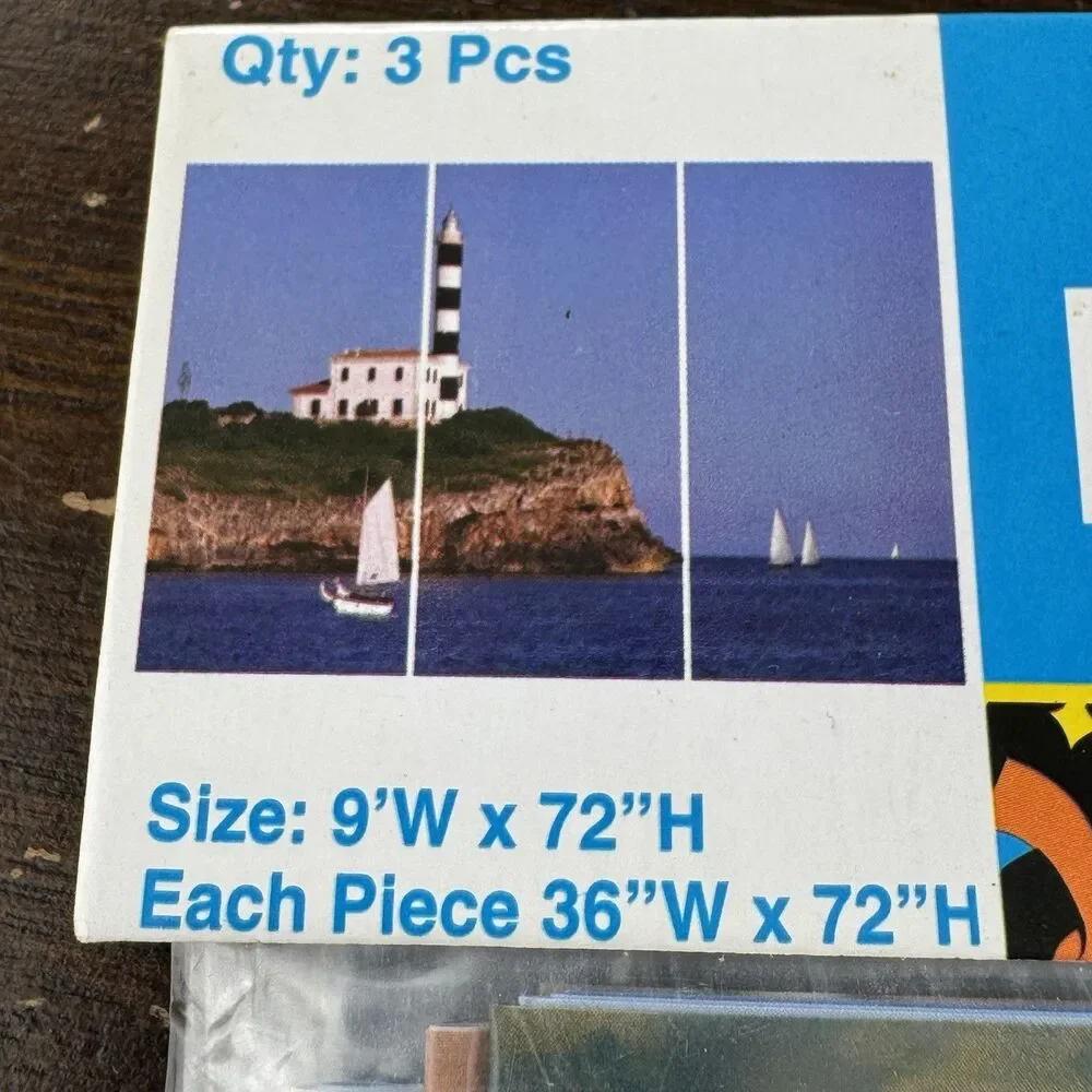 Lighthouse Backdrop Banner 9’x6’ In 3 Separate Pieces